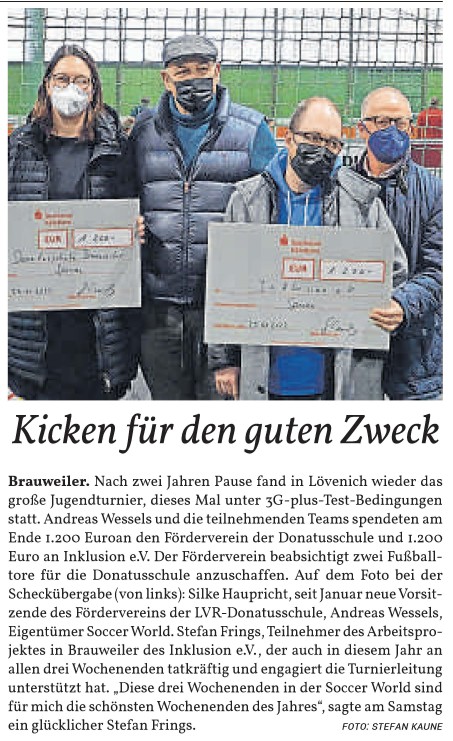 Zeitungsartikel "Wochenende Pulheim" vom 4.2.2022